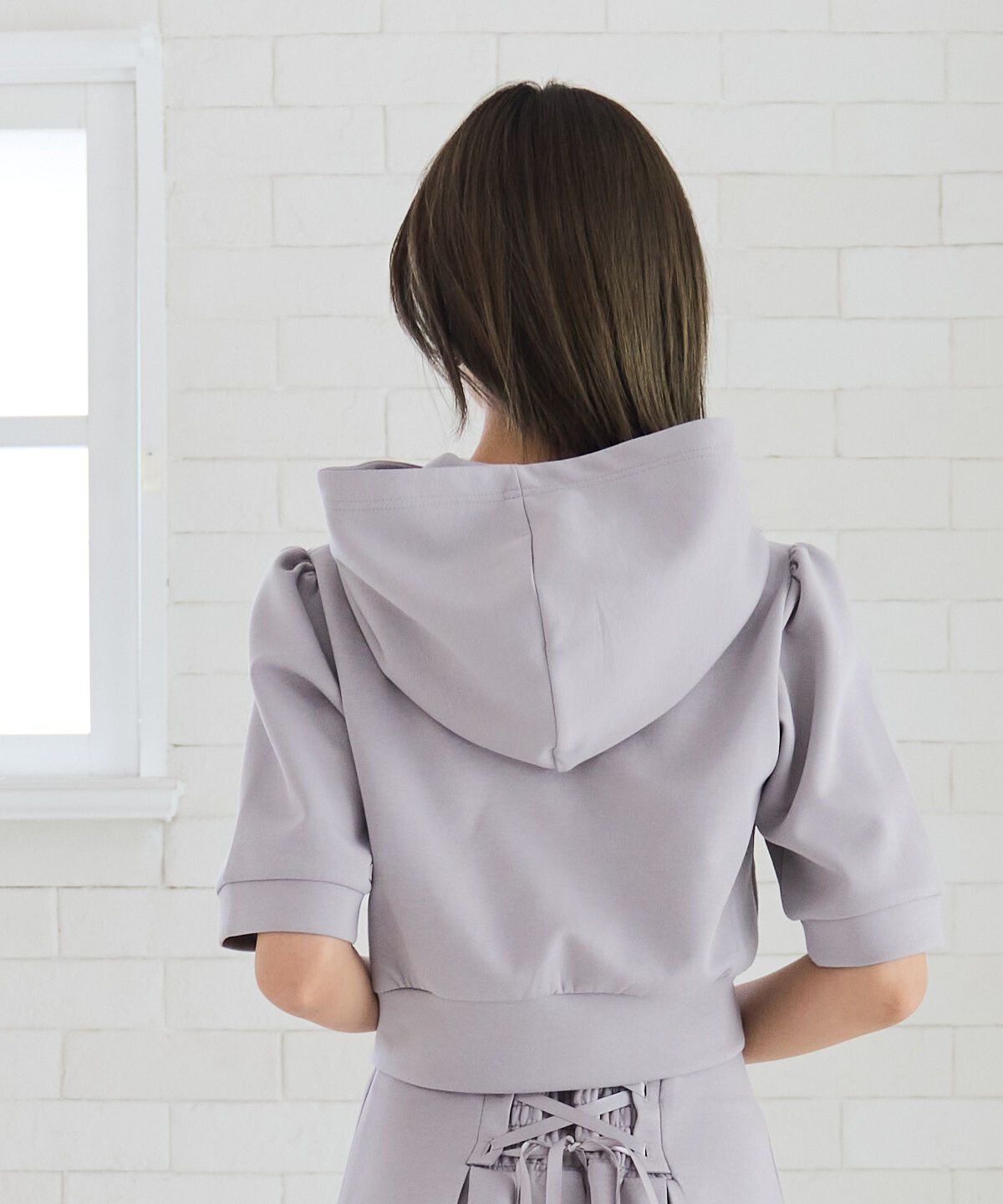 REDYAZEL「ハートボタンショートフーディー」|パーカー|