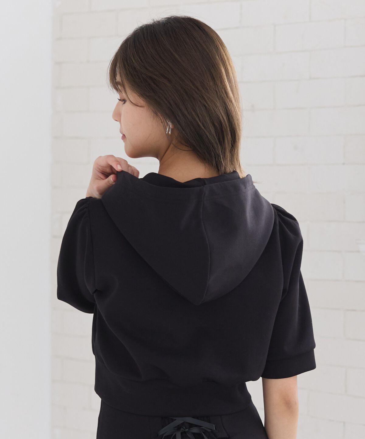 REDYAZEL「ハートボタンショートフーディー」|パーカー|