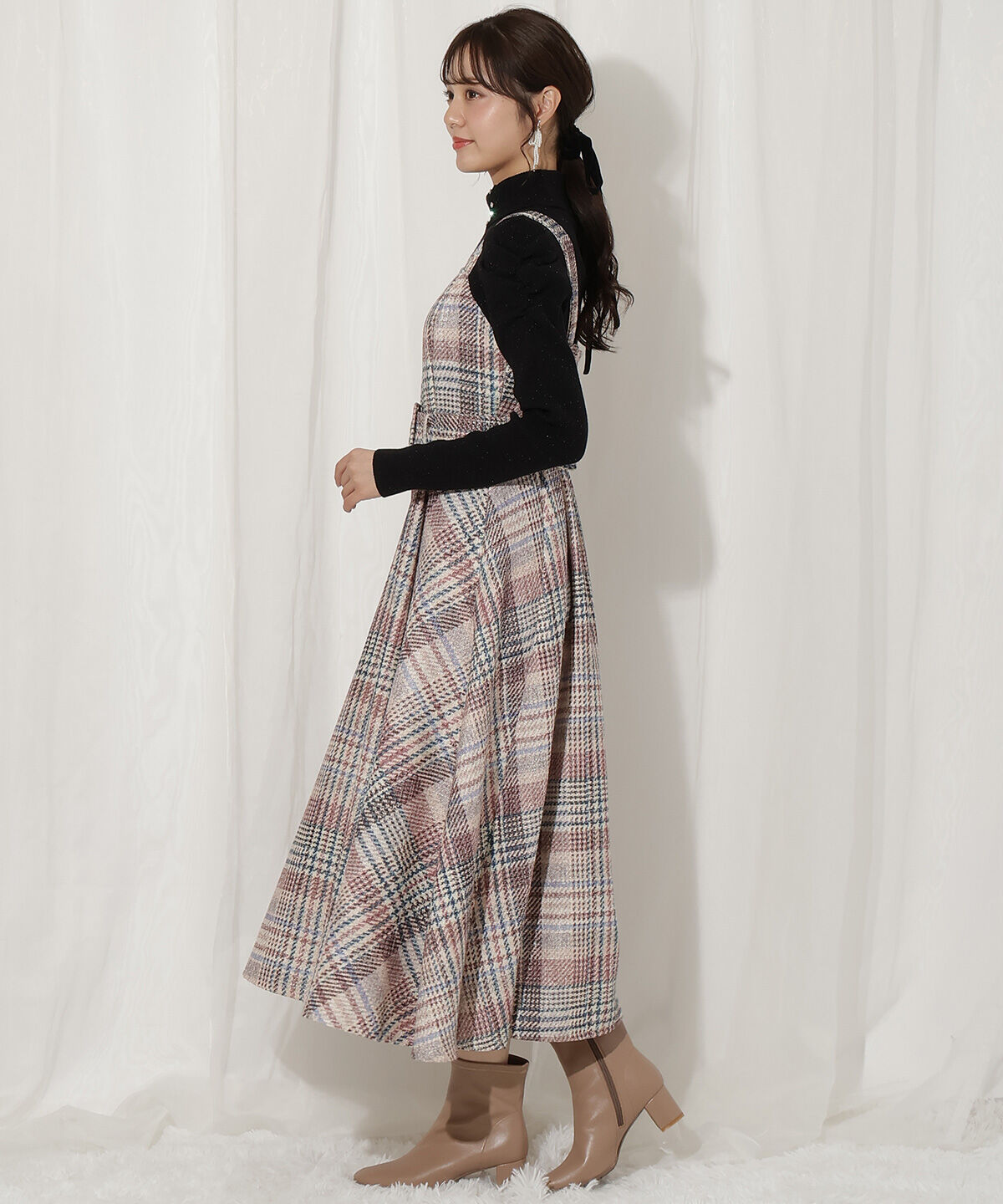 WILLSELECTION「ラメツイードワンピース」|ワンピース|