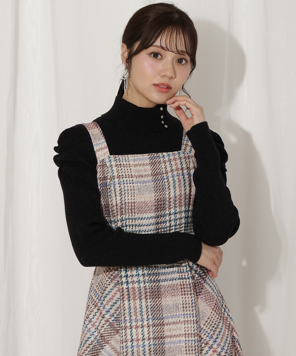 WILLSELECTION「ラメツイードワンピース」|ワンピース|