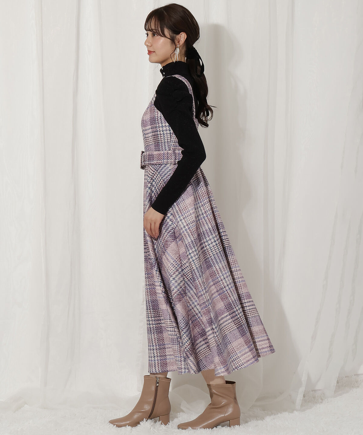 WILLSELECTION「ラメツイードワンピース」|ワンピース|