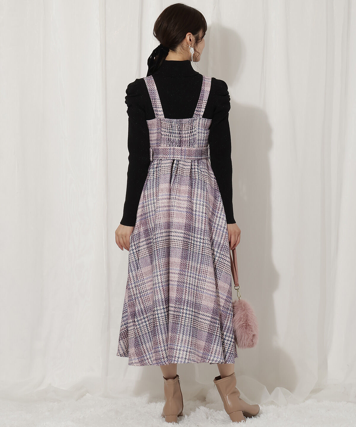 WILLSELECTION「ラメツイードワンピース」|ワンピース|