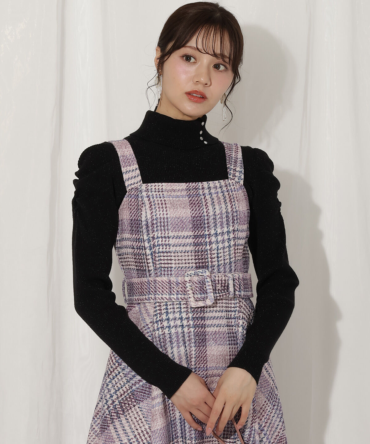 WILLSELECTION「ラメツイードワンピース」|ワンピース|