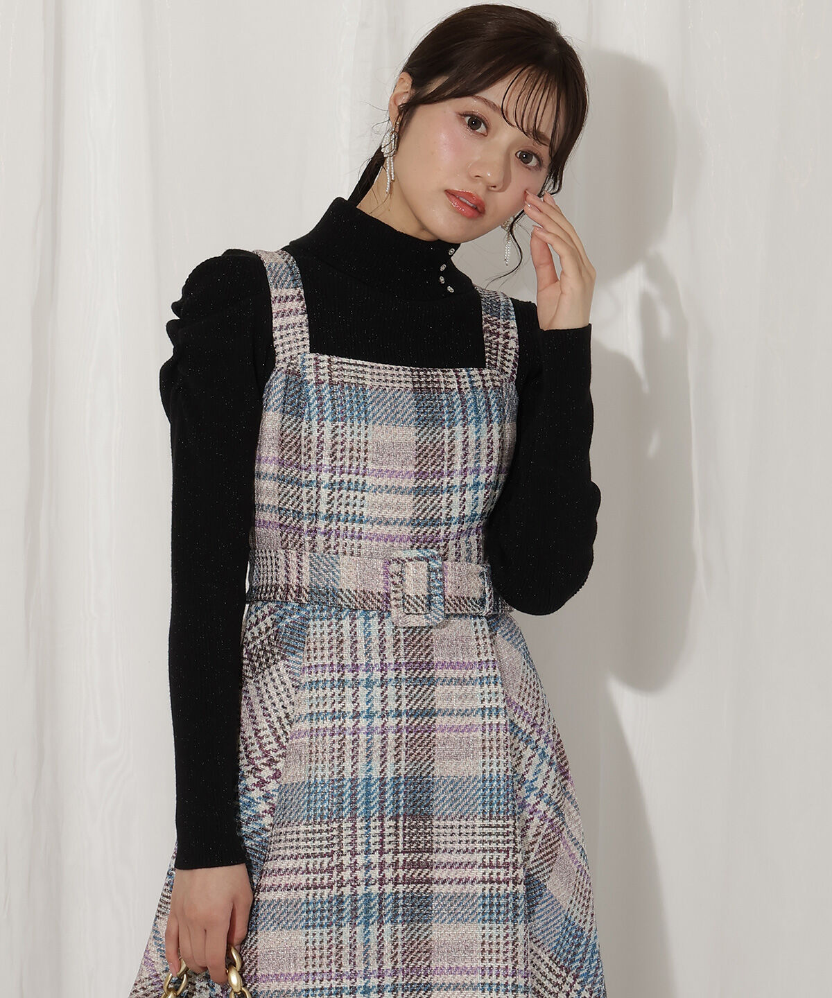 WILLSELECTION「ラメツイードワンピース」|ワンピース|