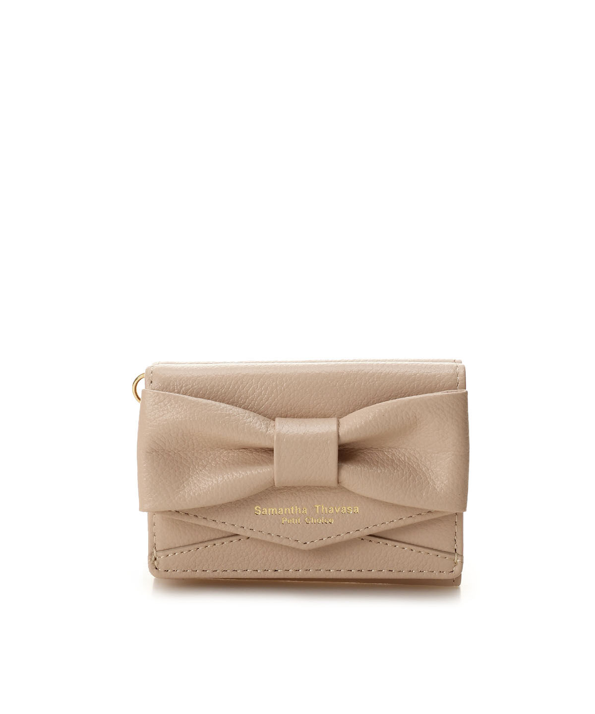Samantha Thavasa Petit Choice「ビッグリボン ミニ財布」|財布|ベージュ