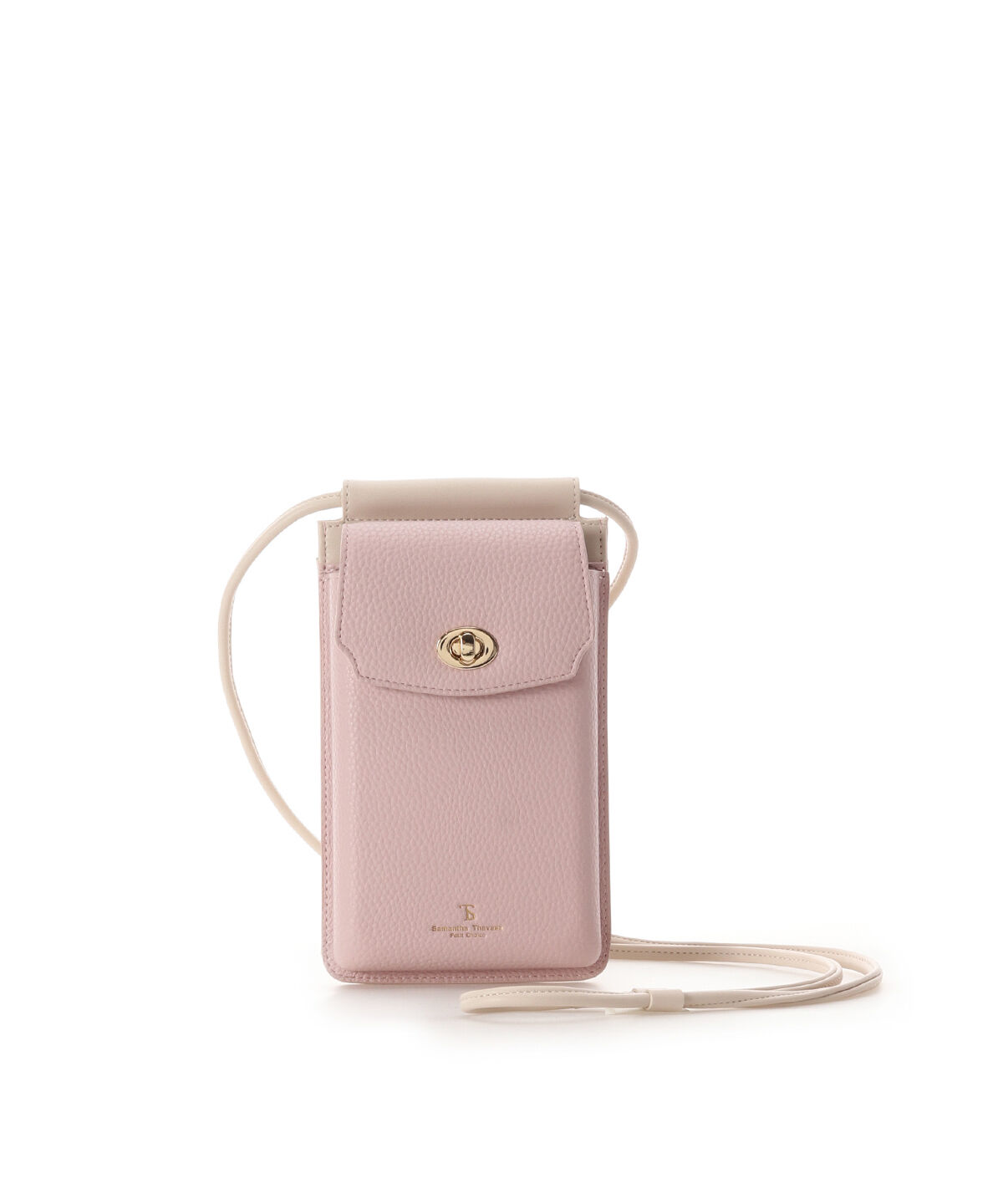 Samantha Thavasa Petit Choice「フラップバイカラースマホショルダー」|ショルダー・メッセンジャー|ピンク