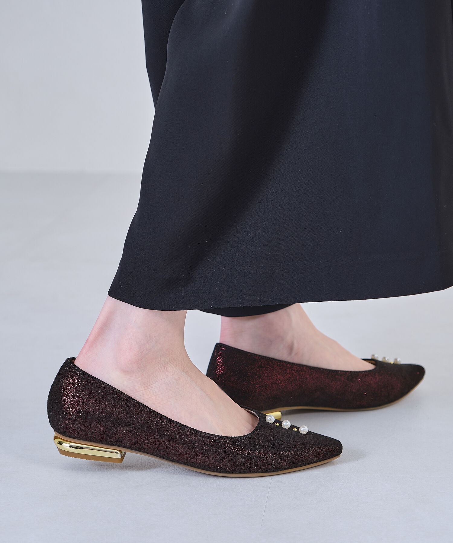 ORiental TRaffic「パールモチーフフラットパンプス/R-2014」|パンプス|