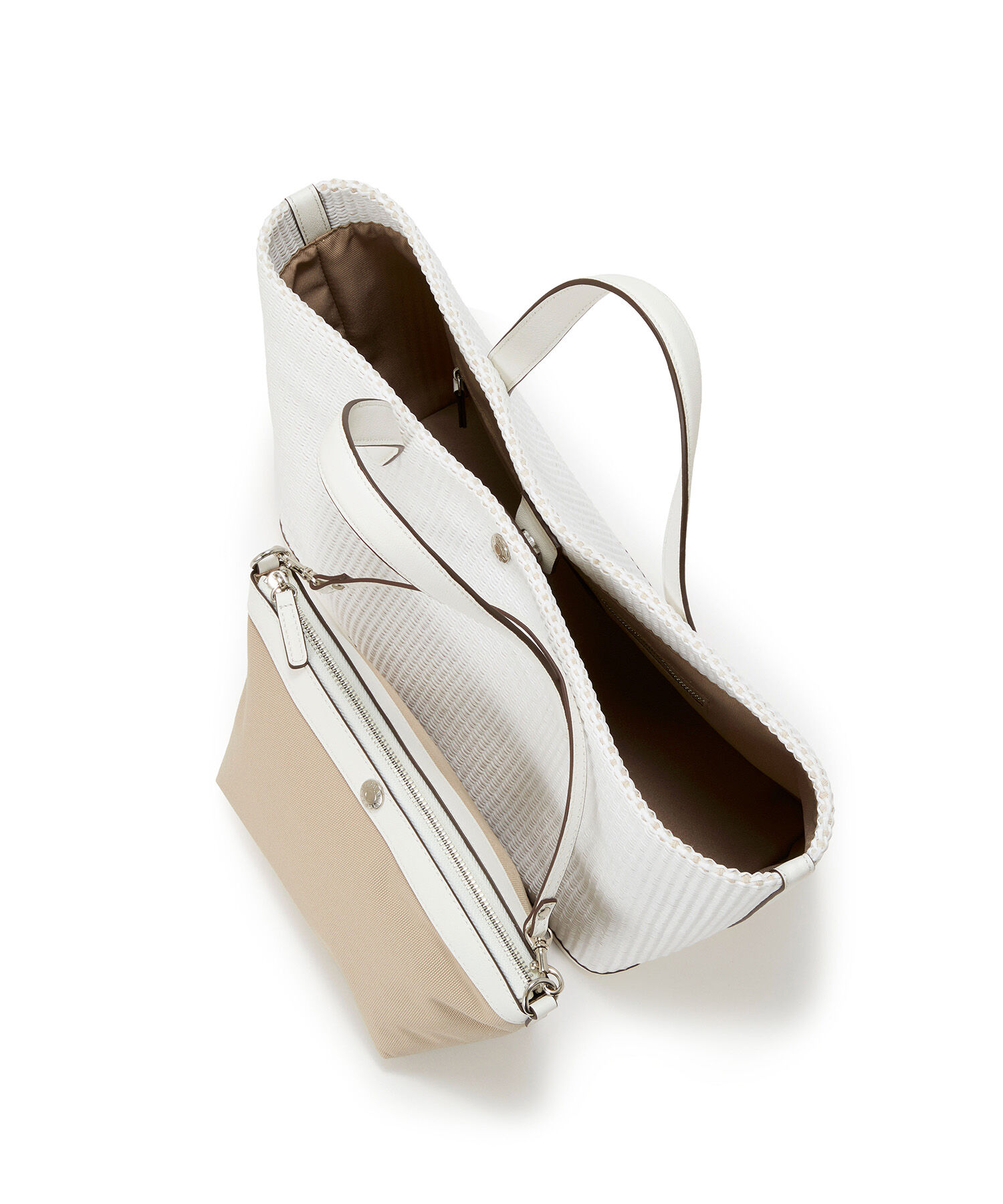 TOPKAPI BREATH「【Breath TOPKAPI】ワイド トート レザーハンドル カゴバッグ / ポーチ付き」|トートバッグ|