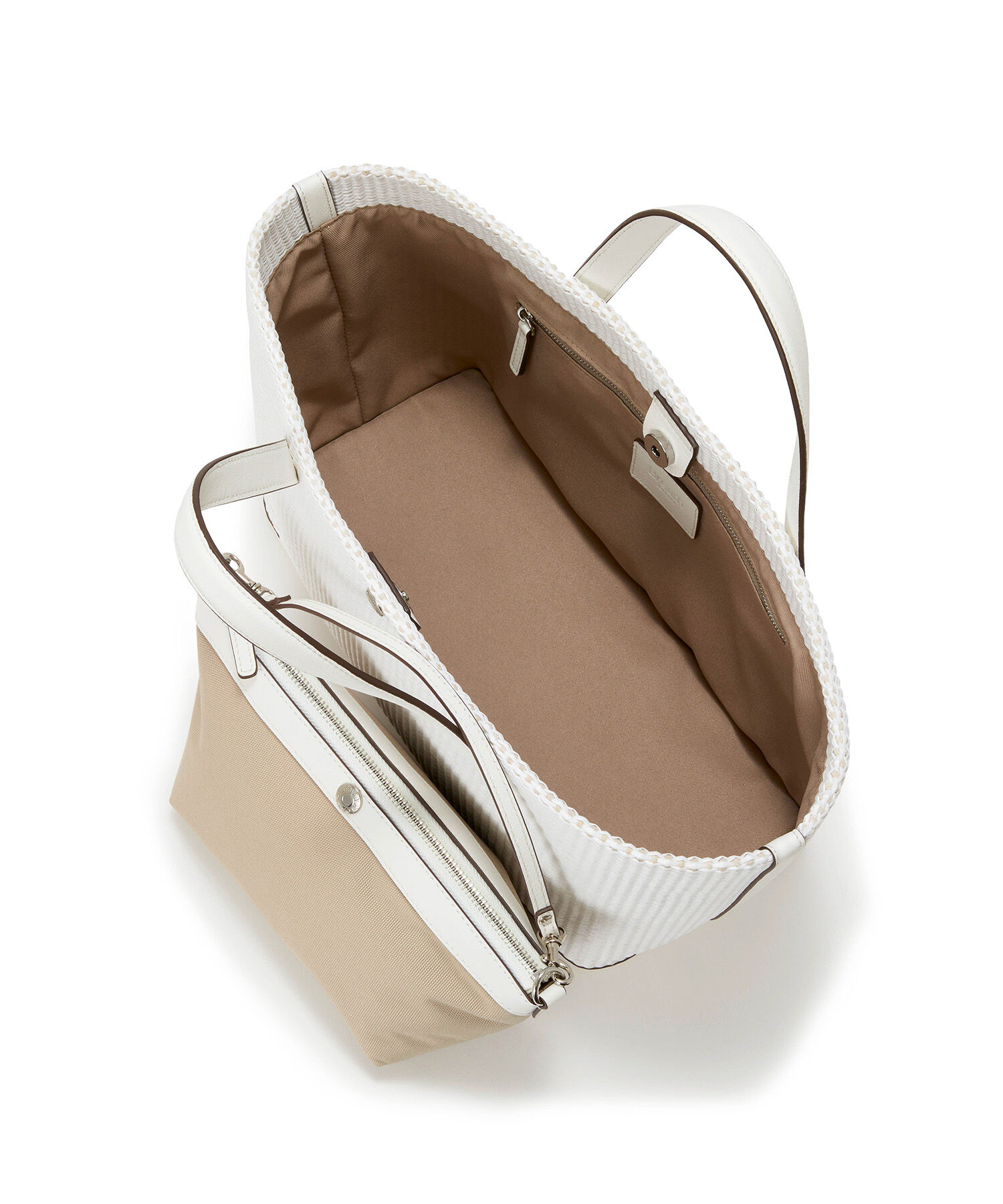 TOPKAPI BREATH「【Breath TOPKAPI】ワイド トート レザーハンドル カゴバッグ / ポーチ付き」|トートバッグ|