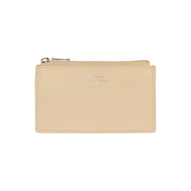 Quitterie「キトリ ジップカードケース」|財布|ベージュ