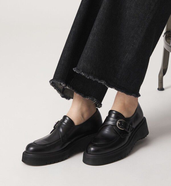 ODETTE E ODILE「モンクストラップボリュームソールフラット55&uarr;」|ローファー|