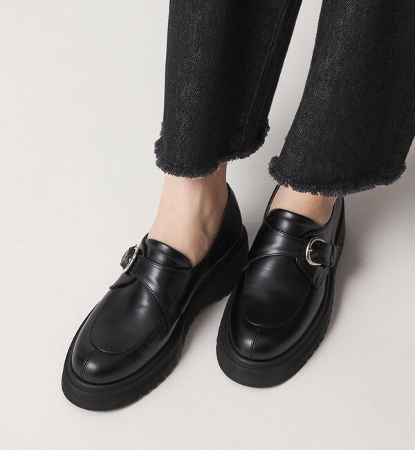 ODETTE E ODILE「モンクストラップボリュームソールフラット55&uarr;」|ローファー|