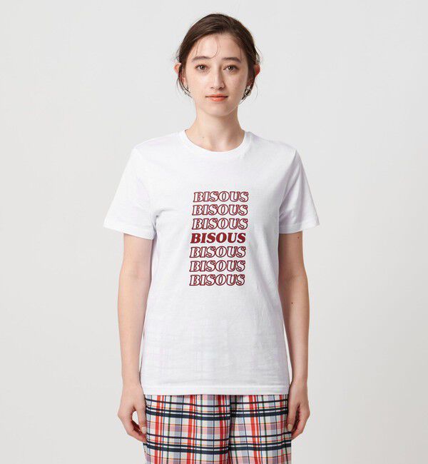 UNITED ARROWS「＜Les Petits Basics＞BISOUS プリントTシャツ」|Tシャツ・カットソー|