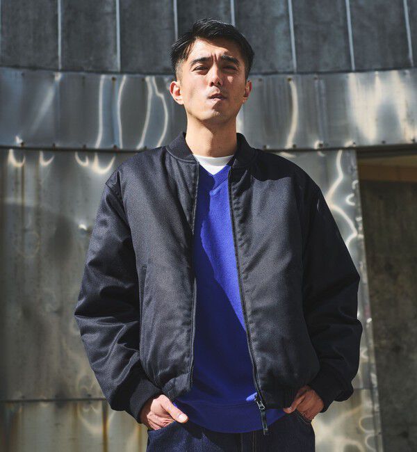 UNITED ARROWS green label relaxing「パデッド リバーシブル ジップ ブルゾン」|ブルゾン・スタジャン|NAVY