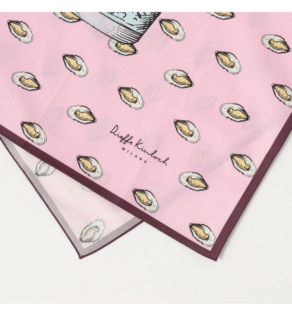 Demi-Luxe BEAMS 「Dieffe Kinloch / オイスター シャンパン ハンカチ」|ハンカチ|