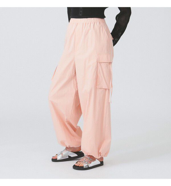 Ray BEAMS 「ストラップ カーゴ ワイド パンツ」|チノ|