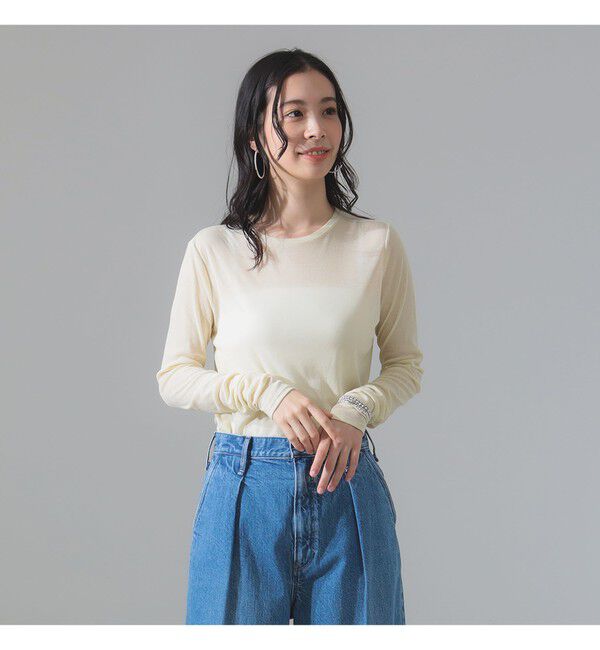 Demi-Luxe BEAMS 「シアーコットン ロングスリーブTシャツ」|Tシャツ・カットソー|PANNA_COTTA