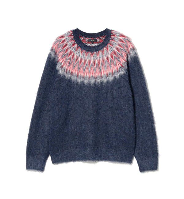 BEAMS「リラックスフィット 5ゲージ ノルディック シャギー ニット」|ニット・セーター|