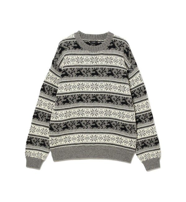 BEAMS「ホリデー クルーネック ニット」|ニット・セーター|GREY