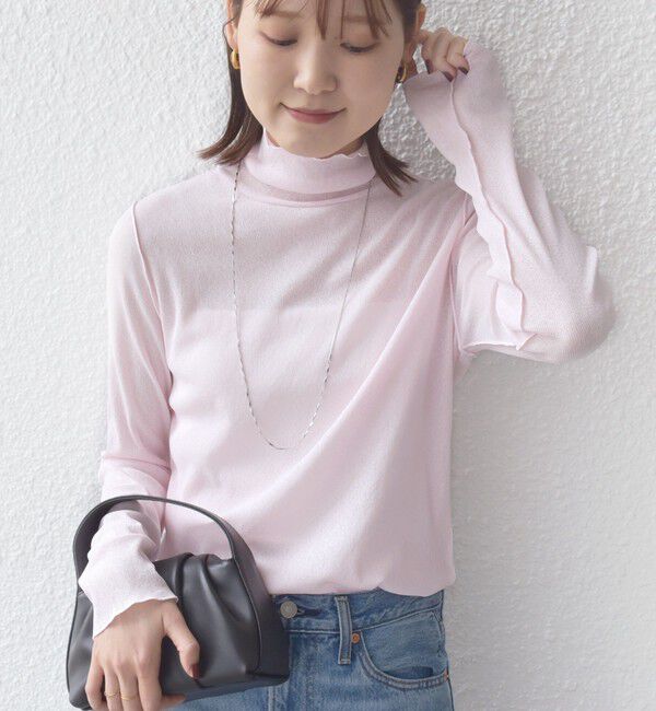 SHIPS for women「〈手洗い可能〉ドライタッチ リブ タートル」|Tシャツ・カットソー|