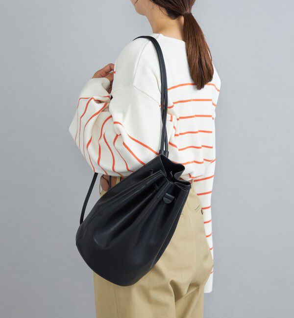 SHIPS for women「〈撥水〉巾着 リュック」|リュック|ブラック