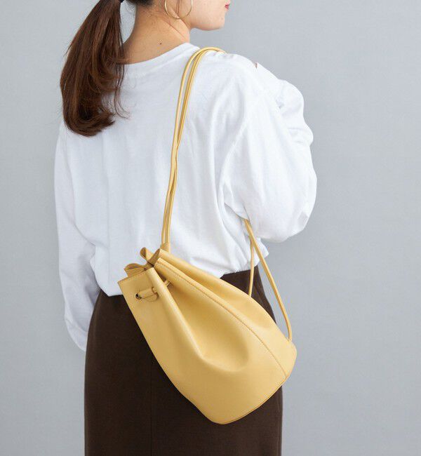 SHIPS for women「〈撥水〉巾着 リュック」|リュック|ベージュ系