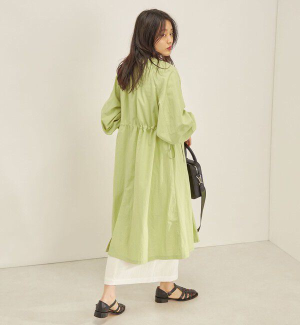 SHIPS for women「〈撥水加工〉ナイロン ドロスト ロング コート ◇」|ノーカラーコート|