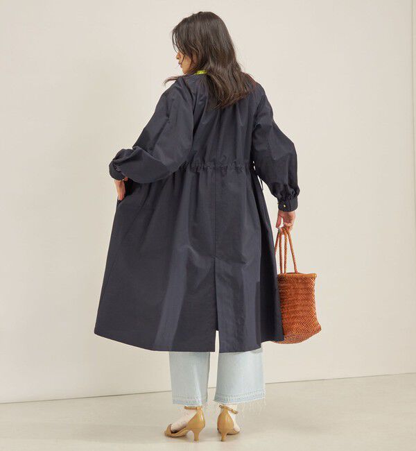 SHIPS for women「〈撥水加工〉ナイロン ドロスト ロング コート ◇」|ノーカラーコート|