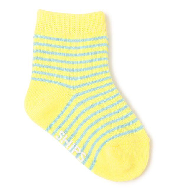 SHIPS KIDS「SHIPS KIDS:ベビー ボーダー ソックス」|ソックス|イエロー