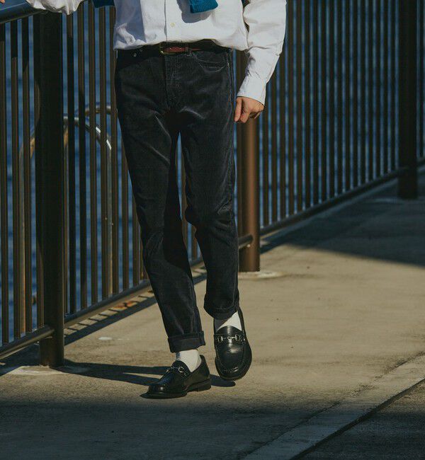 SHIPS「SHIPS: KAKEGAWA コーデュロイ 5ポケット スリム パンツ」|チノ|