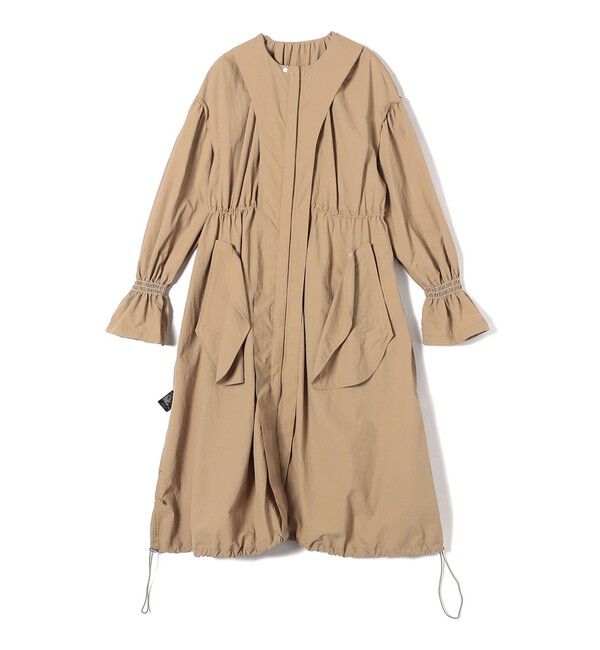 SHIPS for women「〈撥水加工/手洗い可能〉裾 ドロスト ノーカラー ロング コート 24SS ◇」|ノーカラーコート|