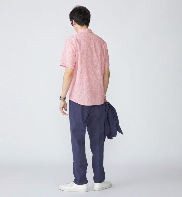 SHIPS「SHIPS: コットン/リネン モチーフ プリント ワイドカラー シャツ」|シャツ・ブラウス|