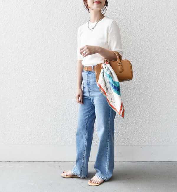 SHIPS for women「〈手洗い可能〉コットン ナイロン リブ ニット TEE」|ニット・セーター|