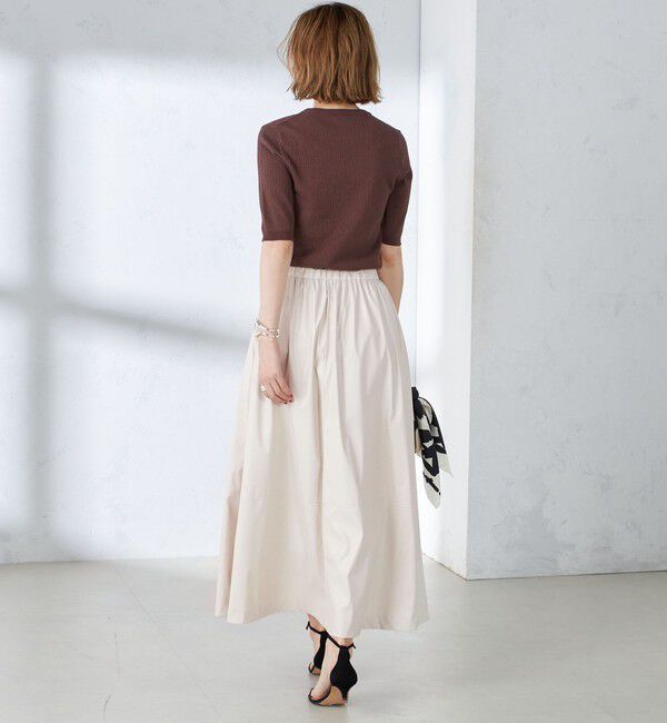 SHIPS for women「〈手洗い可能〉コットン ナイロン リブ ニット TEE」|ニット・セーター|