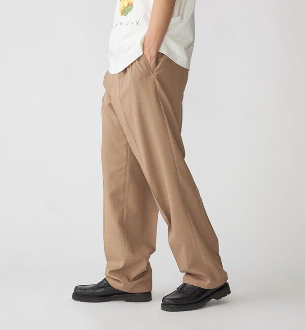 SHIPS「SHIPS: 2タック ワイド テーパード パンツ」|その他|キャメル