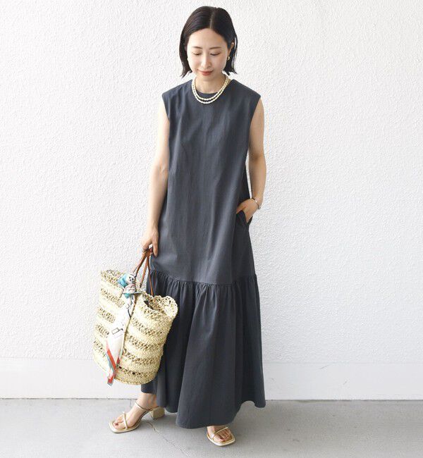 SHIPS for women「〈手洗い可能〉ワンコットン ティアード カットソー ワンピース」|ワンピース|