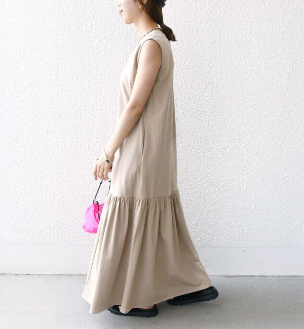 SHIPS for women「〈手洗い可能〉ワンコットン ティアード カットソー ワンピース」|ワンピース|