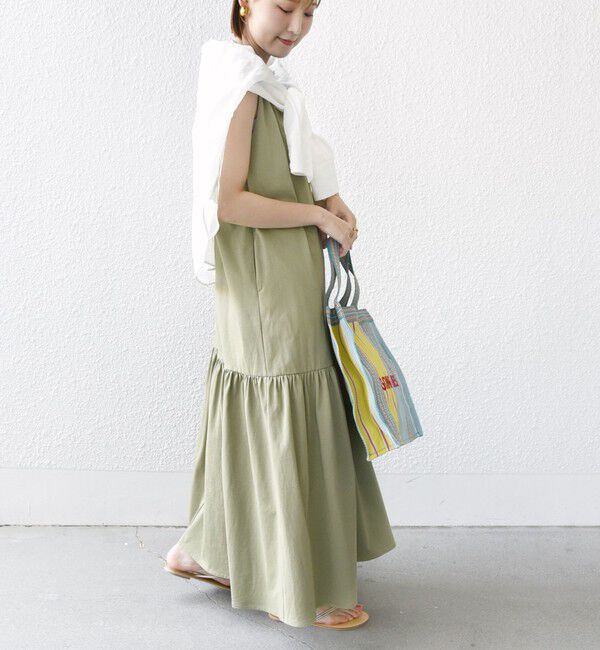 SHIPS for women「〈手洗い可能〉ワンコットン ティアード カットソー ワンピース」|ワンピース|