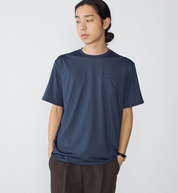 SHIPS「SHIPS:〈吸水速乾〉クイックドライ Tシャツ」|Tシャツ・カットソー|ネイビー