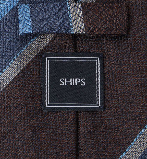 SHIPS「SHIPS: ラグジュアリー シルク ヘリンボーン ストライプ ネクタイ」|ネクタイ・蝶ネクタイ|