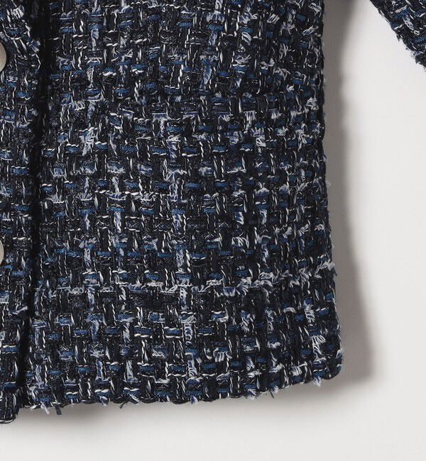 quaranciel「quaranciel: ツイード ショート テーラード ジャケット（セットアップ対応）」|テーラードジャケット|