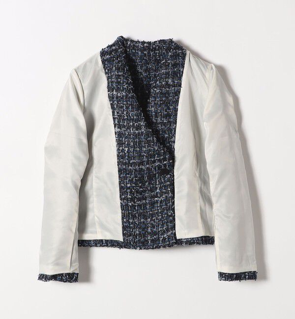 quaranciel「quaranciel: ツイード ショート テーラード ジャケット（セットアップ対応）」|テーラードジャケット|