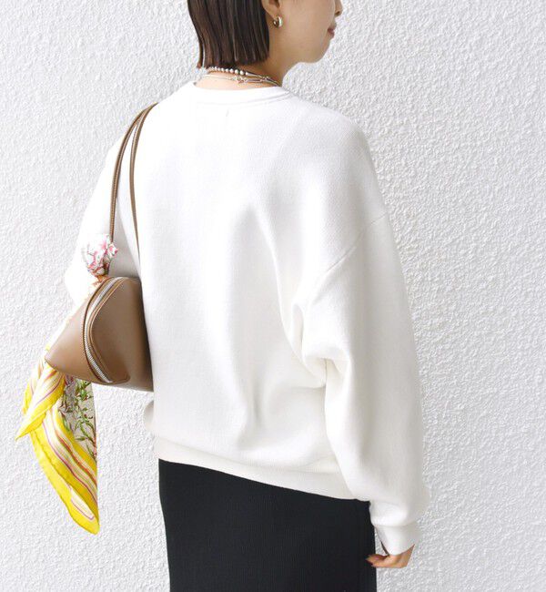 SHIPS for women「〈手洗い可能〉ロゴ ワッペン ロング スリーブ プルオーバー」|ニット・セーター|