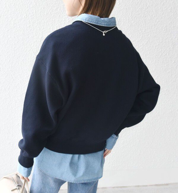 SHIPS for women「〈手洗い可能〉ロゴ ワッペン ロング スリーブ プルオーバー」|ニット・セーター|