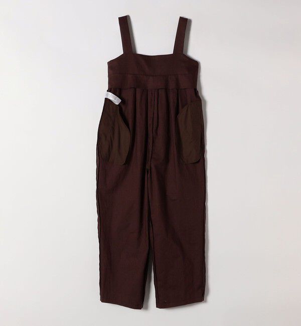 SHIPS any「SHIPS any:〈洗濯機可能〉リネン ミックス タック ワイド サロペット」|オールインワン|