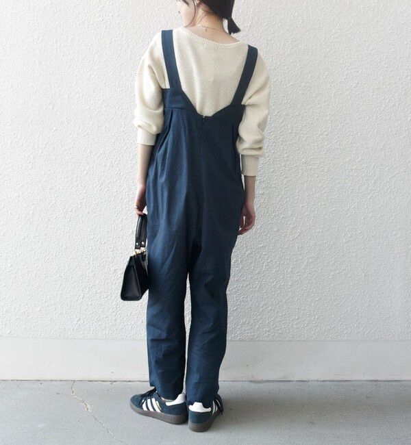 SHIPS any「SHIPS any:〈洗濯機可能〉リネン ミックス タック ワイド サロペット」|オールインワン|