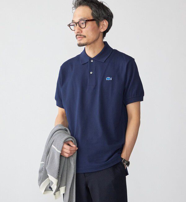 SHIPS「【SHIPS別注】LACOSTE: 50th ANNIV ドロップテイル ポロシャツ」|ポロシャツ|ネイビー