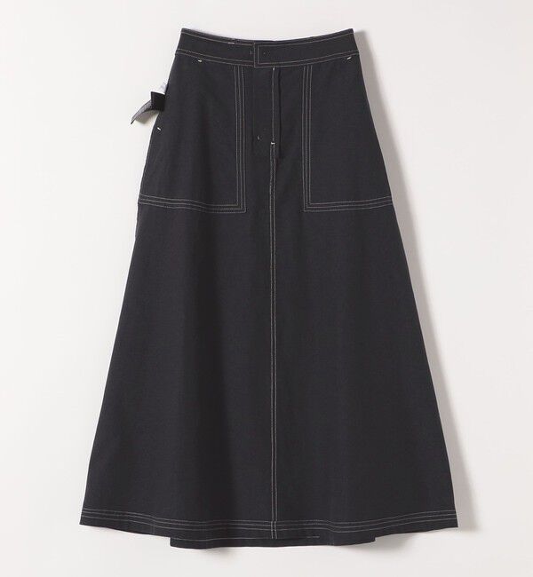 SHIPS any「SHIPS any:〈洗濯機可能〉オックス ステッチ フレア ロング スカート」|フレア|