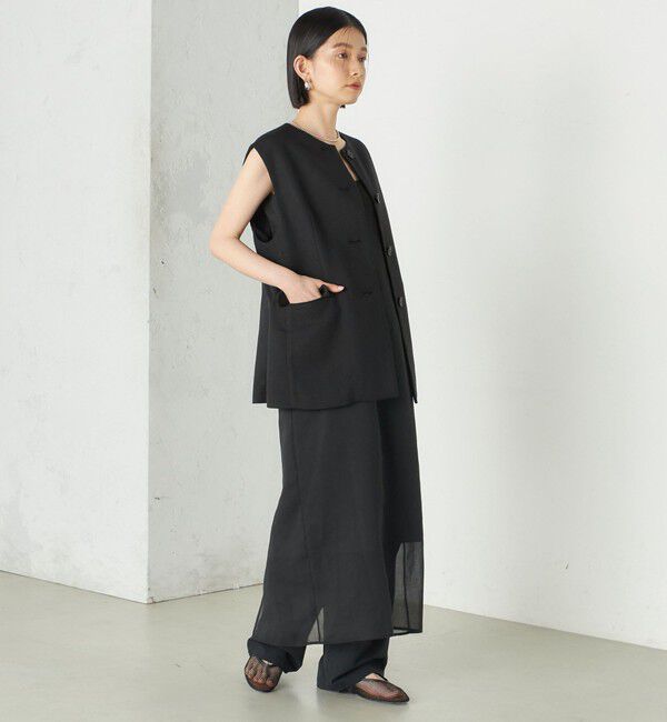 SHIPS for women「《予約》Wai＋:〈手洗い可能〉リネン ライク ベスト」|ベスト・ジレ|