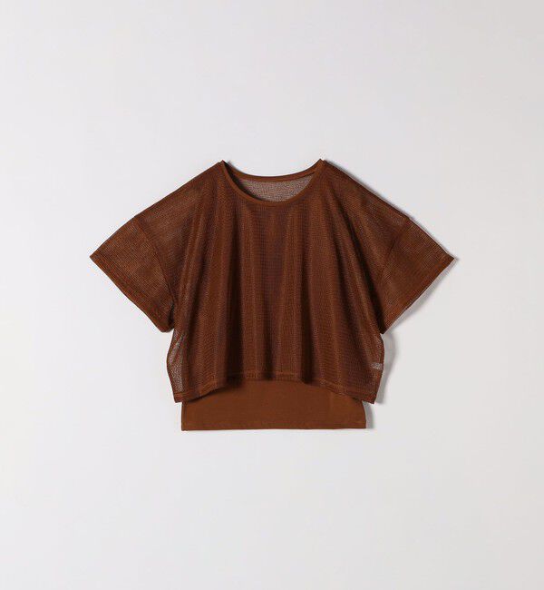 SHIPS any「SHIPS any:〈手洗い可能〉メッシュ シアー ワイド TEE &times; タンク セット」|Tシャツ・カットソー|